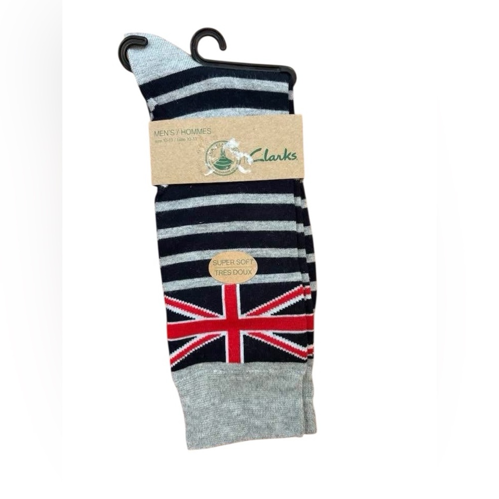 Clarks Men’s Union Jack Novelty Socks | NWT | Super Soft